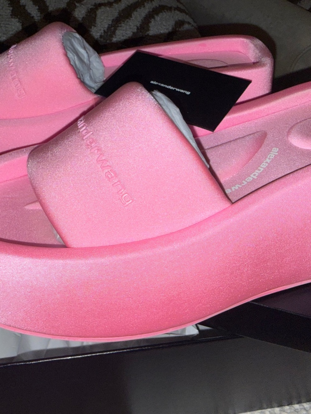 Alexander Wang Women’s Taji Platform Slides Sandals Pink EU 38